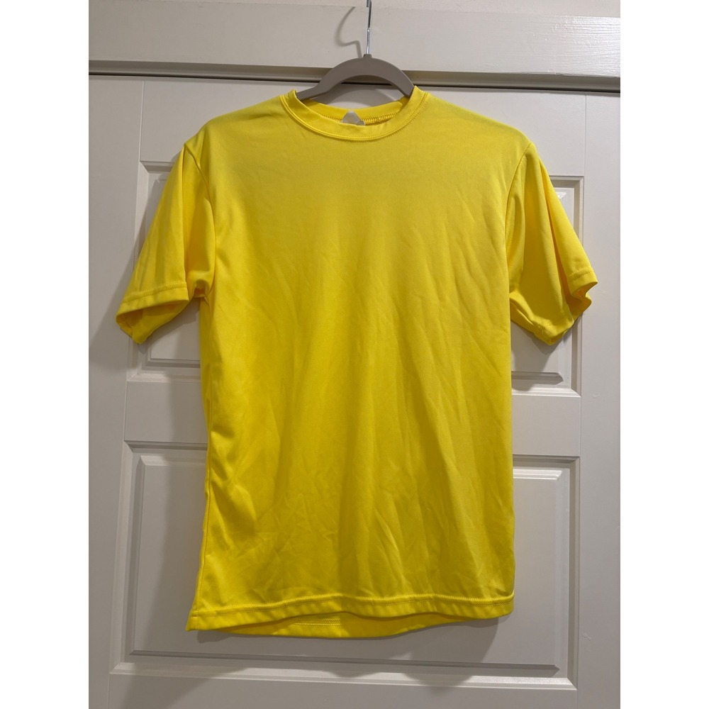 Augusta Sportswear Youth L Yellow Short Sleeve Moisture Management Athletic Tee